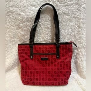 Nine & Co. Red Tote with Black Handles